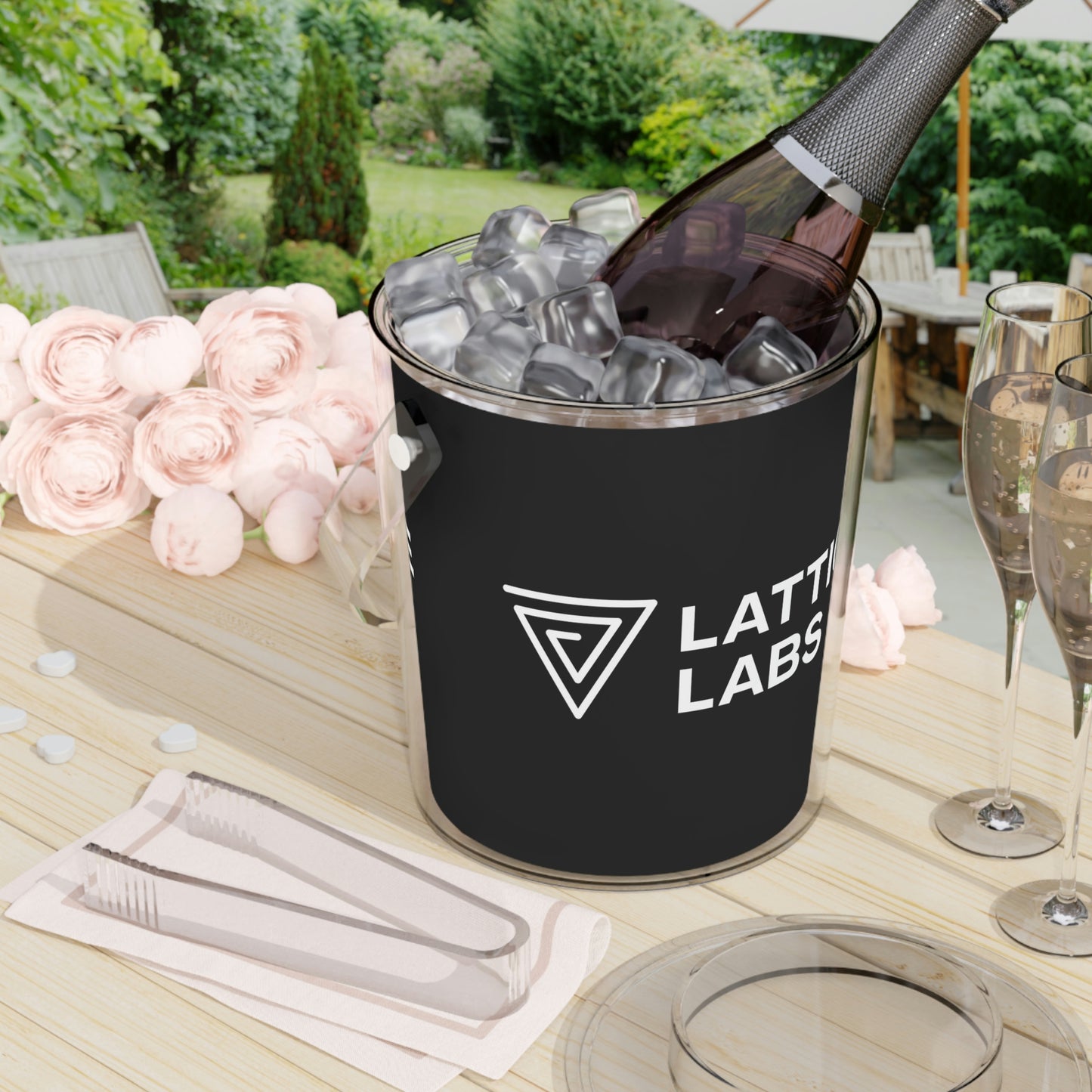 Lattice Labs Ice Bucket with Tongs